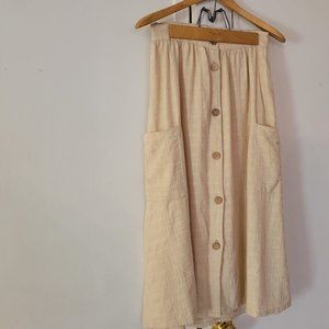 Roxy Sand Midi Skirt (size small)
